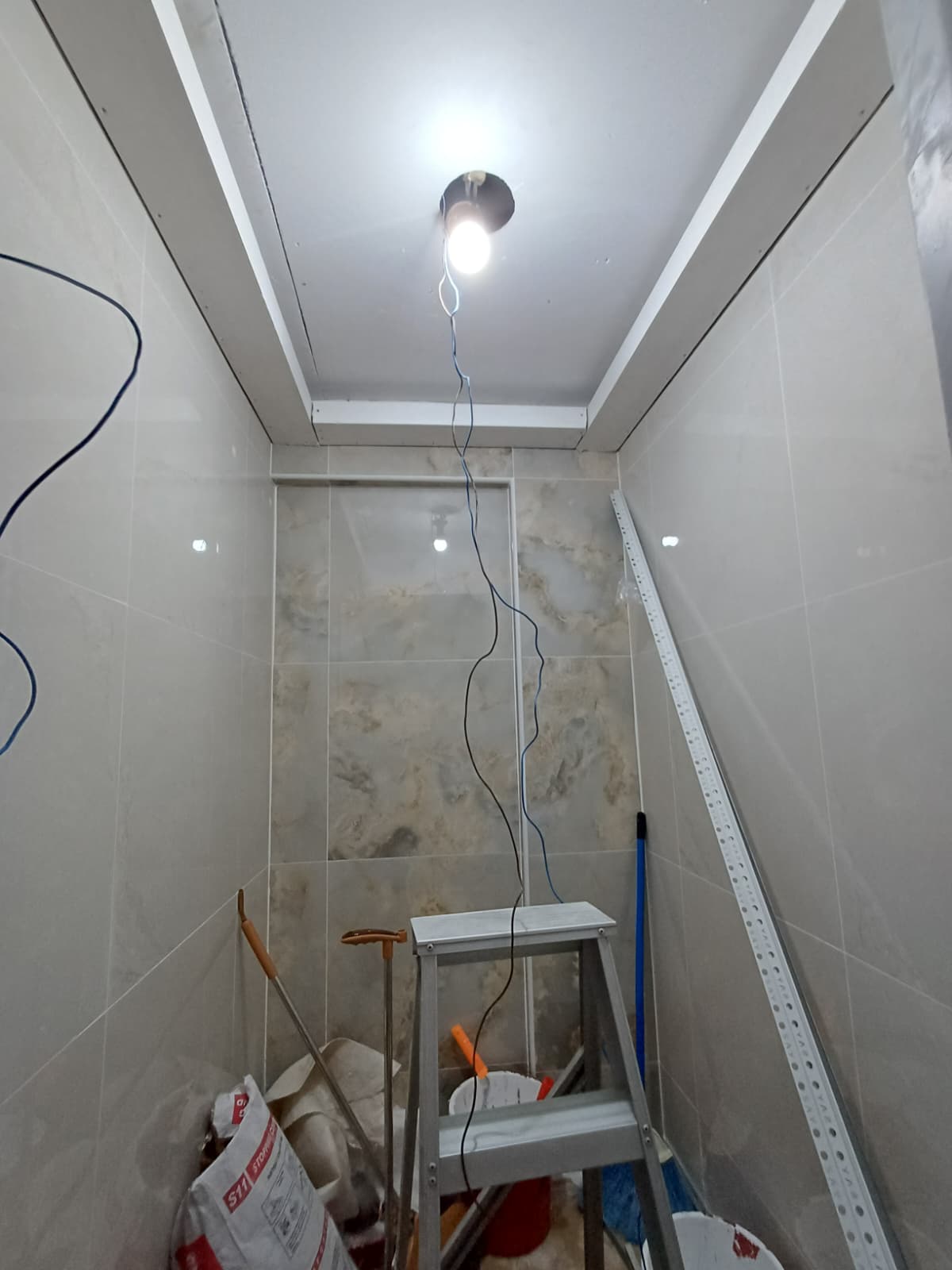 Bathroom ceiling work in progress